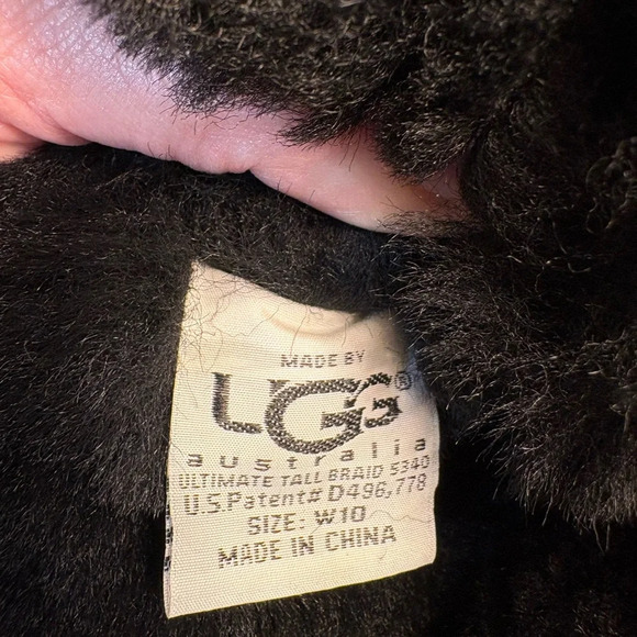 UGG Black Boots with Silver and White Embroidered Accents - Picture 2 of 5